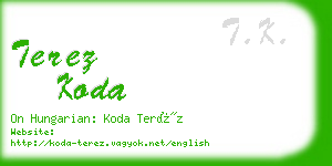 terez koda business card